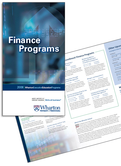 Wharton Executive Education Brochure for Finance Programs